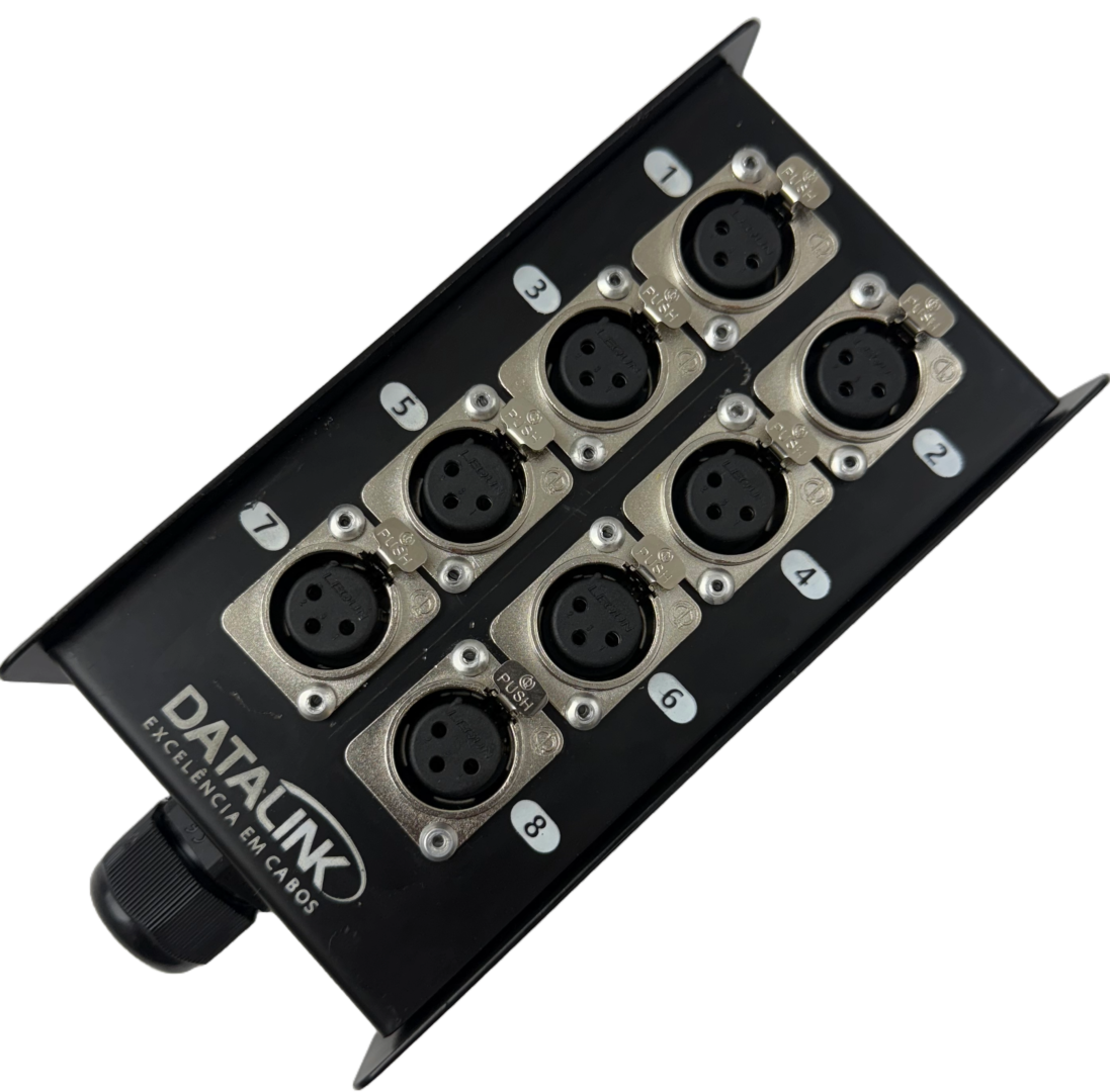 Caixa p/ MultSound Retangular 08 posições.