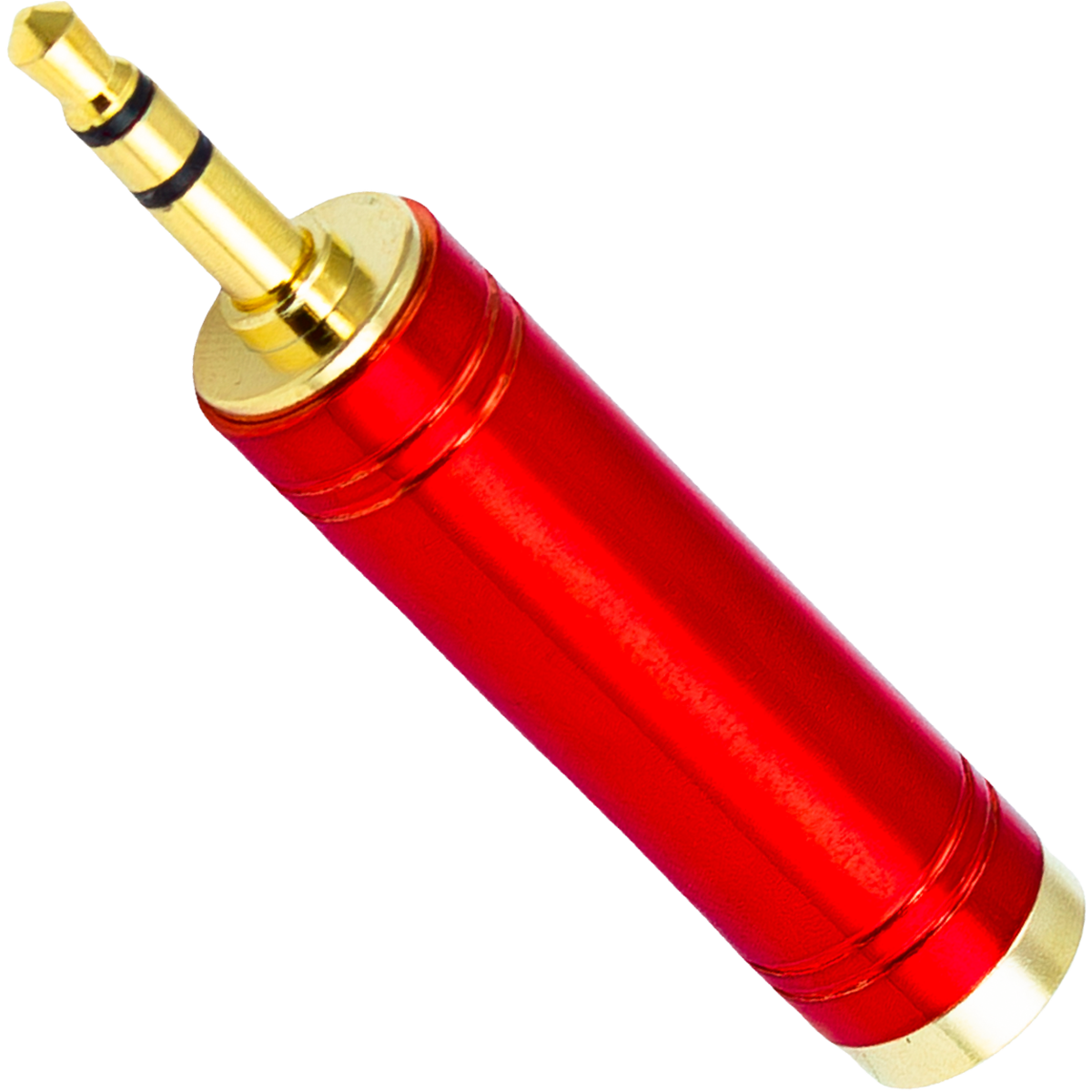 Adaptador P10 fêmea para P2 macho.