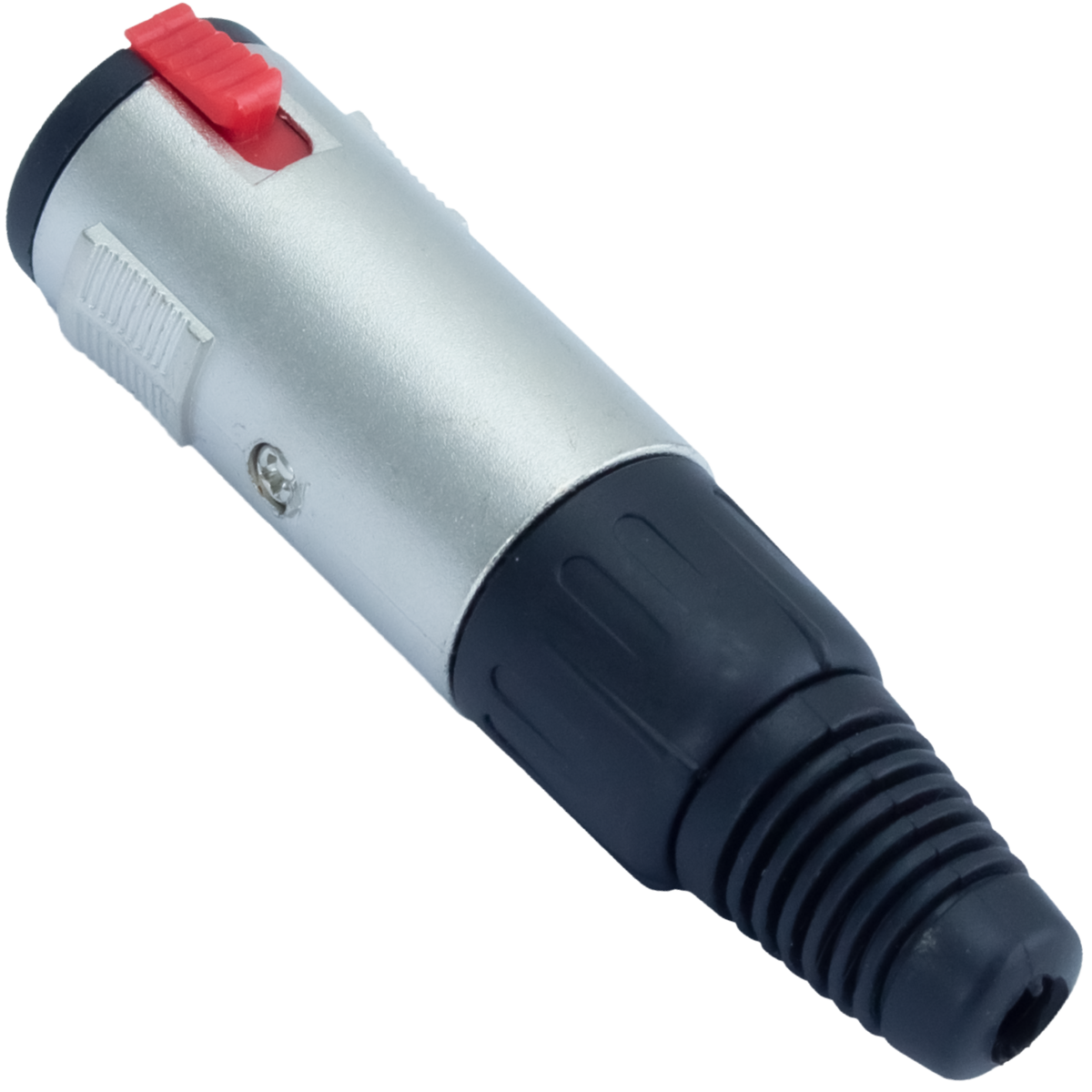 Conector P10S Stereo Fêmea linha para cabo com trava.