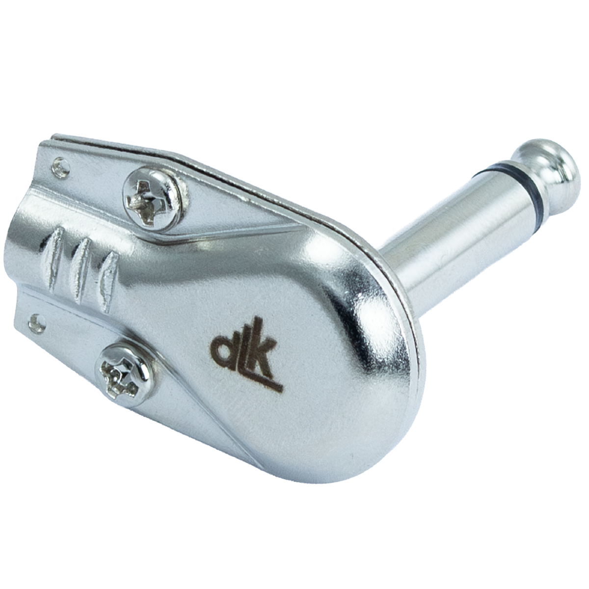Conector Som P10 90º Mono com logo DLK (Pedal).
