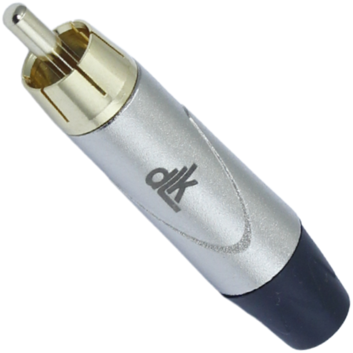 Conector RCA macho linha bucha Preta – 6mm.
