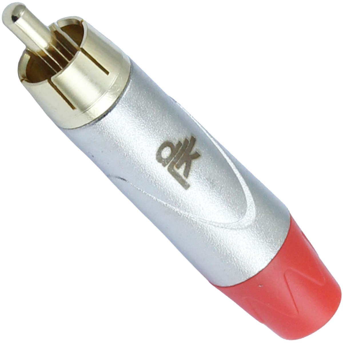 Conector RCA macho bucha vermelha – 6mm.
