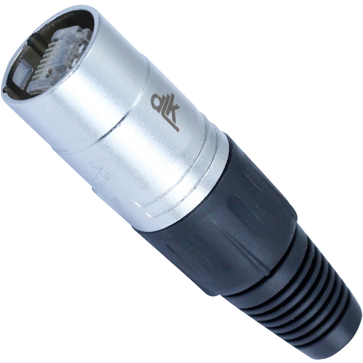 Conector RJ45 Cat 5e com blindagem metálica e capa protetora