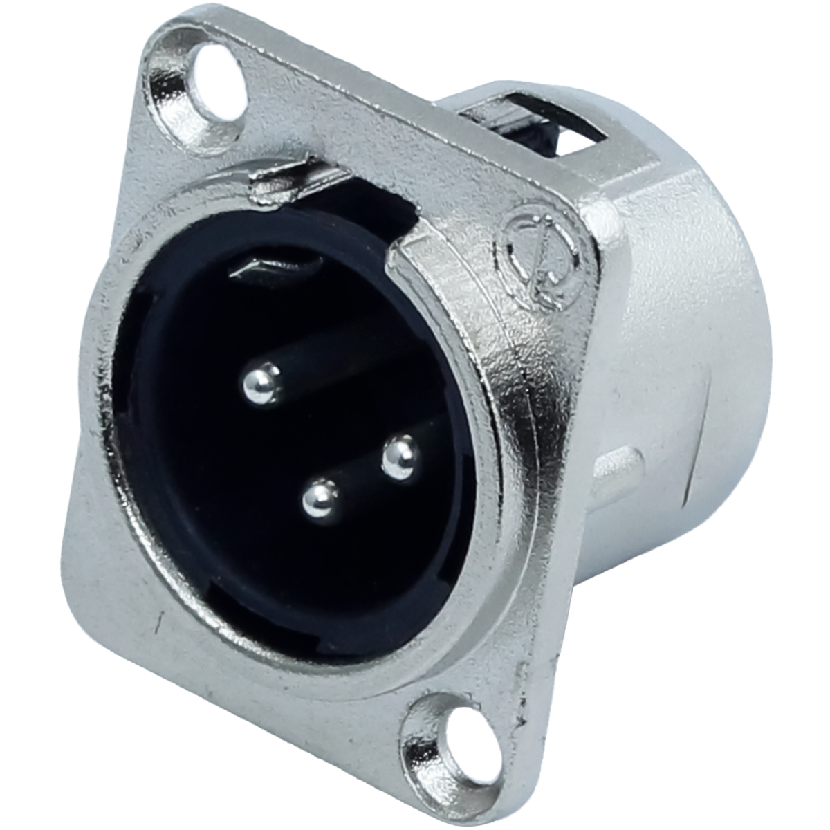 Conector XLR macho 3 polos painel.