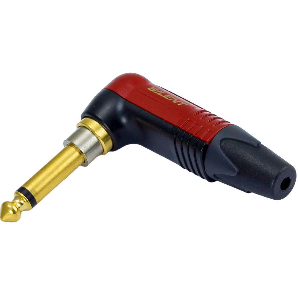 Conector NEUTRIK P10(m) 90° Mono, Silent, Dourado (NEUTRIK NP2RX-AU-Silent) (1 pç).