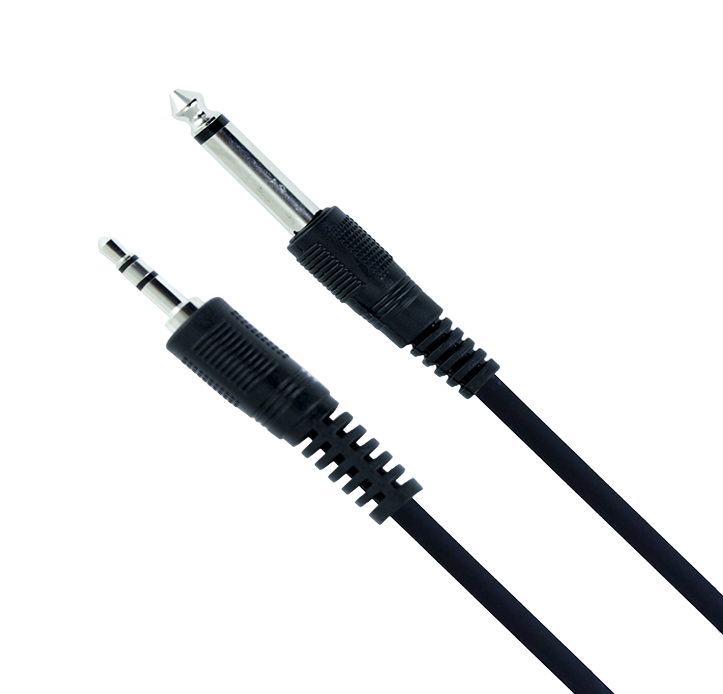 Cabo POP Line para microfone com conectores XLR e P10 metálicos e 5 metros, indicado para ensaios, estudo e uso musical.