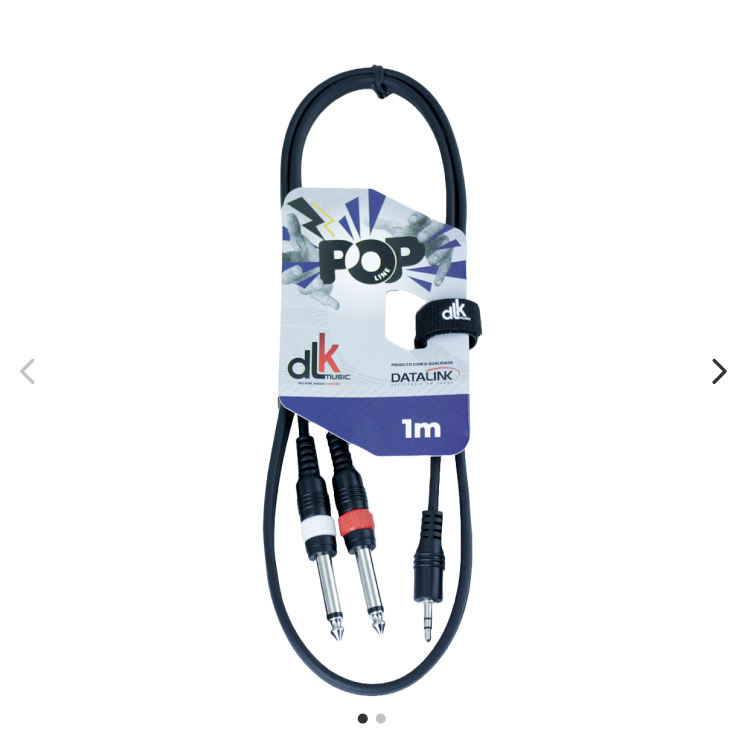 Cabo POP Line para microfone com conectores XLR metálicos e 3 metros, indicado para estudo, ensaios e uso musical básico.
